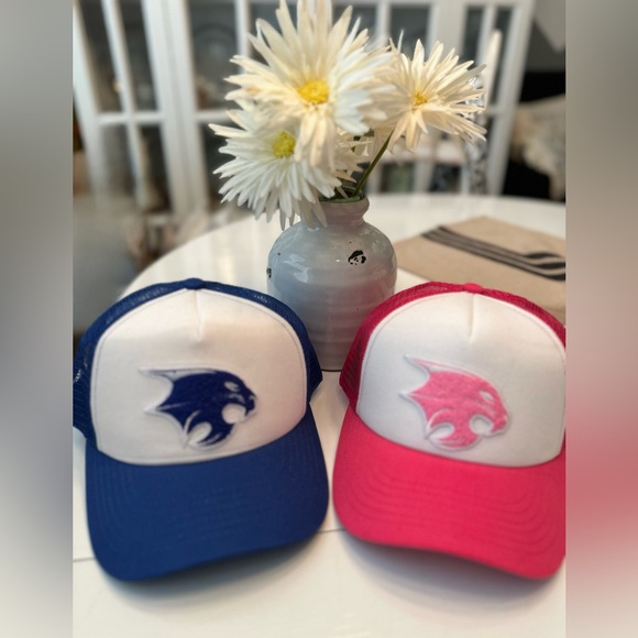 Fuzzy Bobcat Chenille Patch Trucker Hats (Various Styles) - Picture 2 of 13